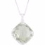 68575:107:P Sterling Silver 16x16mm Green Quartz 18" Necklace