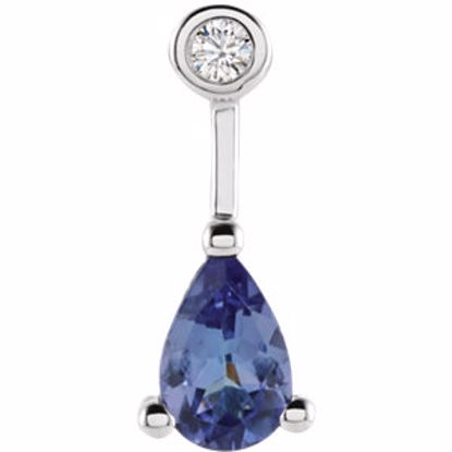 69660:101:P Genuine Tanzanite & Diamond Pendant