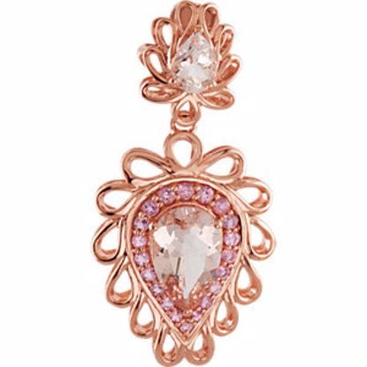 69684:101:P Morganite & Pink Tourmaline Pendant