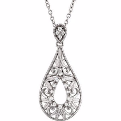 69484:100:P Sterling Silver 1/10 CTW Diamond 18" Necklace