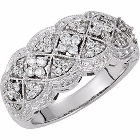 69497:100:P 14kt White 1/2 CTW Diamond Ring