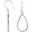 85281:102:P Sterling Silver Pear Shaped Earrings