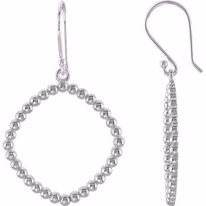 85287:102:P Beaded Cushion Silhouette Earrings