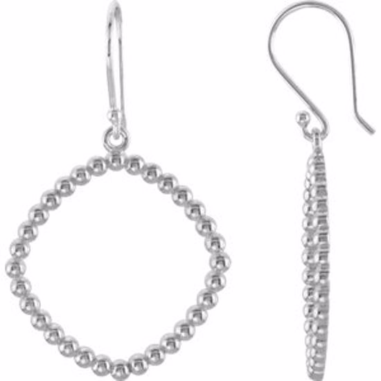 85287:102:P Beaded Cushion Silhouette Earrings