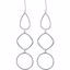 85289:101:P Sterling Silver 77.5x21mm Open Silhouette Dangle Earrings