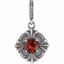 85244:102:P Sterling Silver Madeira Citrine Victorian Design Pendant