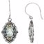 85235:103:P Sterling Silver Green & Smoky Earrings
