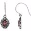 85236:102:P Sterling Silver Rhodolite Garnet Earrings 