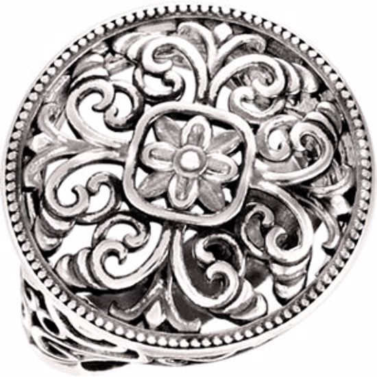 51132:101:P 14kt Yellow Filigree Design Ring