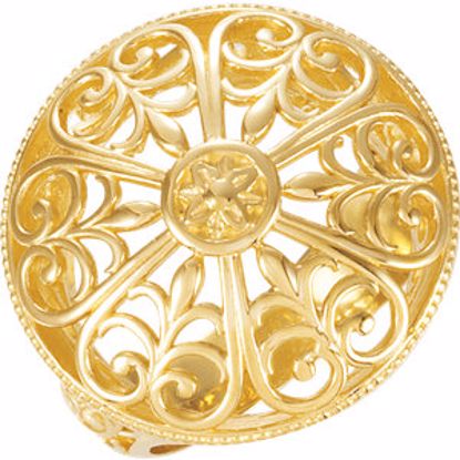 51135:101:P 14kt Yellow Vintage-Style Filigree Ring 