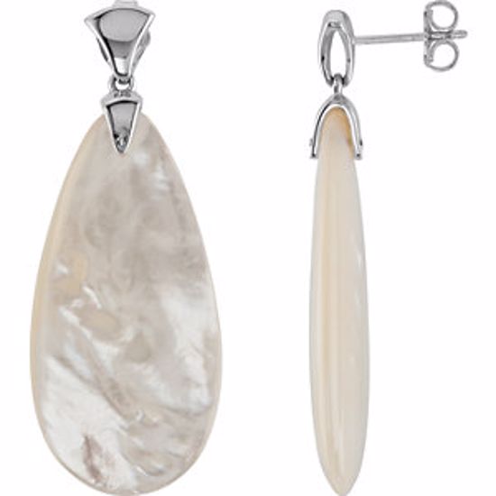 69739:100:P Sterling Silver Mother of Pearl Earrings