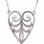 85227:108:P Filigree Heart Necklace or Center