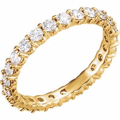 121938:194:P 18kt Yellow 1 1/4 CTW Diamond Eternity Band Size 7