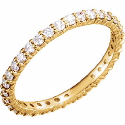 121939:252:P 14kt Yellow 3/4 CTW Diamond Eternity Band Size 7.5