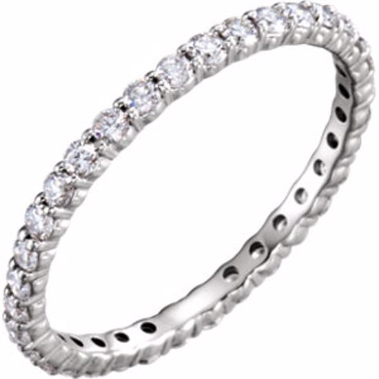 121939:255:P Platinum 3/4 CTW Diamond Eternity Band Size 7.5