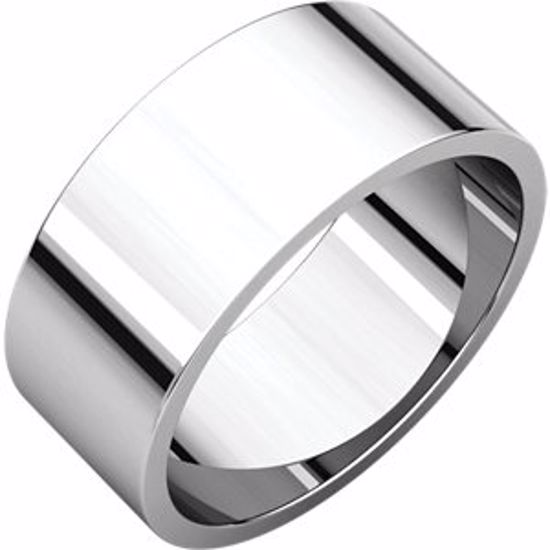 F8.5:1004:P Sterling Silver 8mm Flat Band