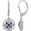 69750:100:P Sterling Silver Sapphire & .07 CTW Diamond Earrings
