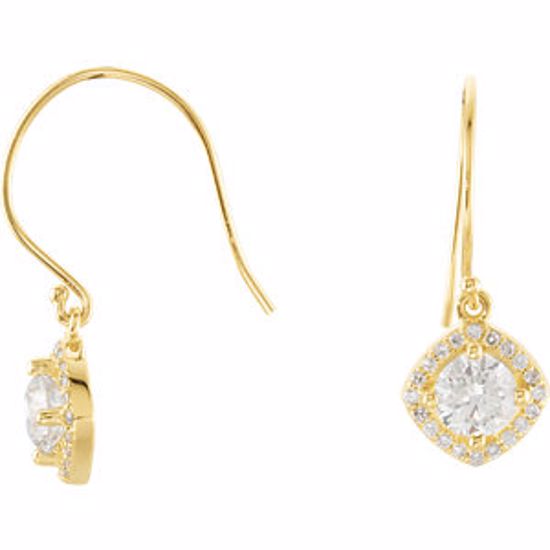 69709:1100:P 14kt Yellow 1 3/4 CTW Diamond Earrings