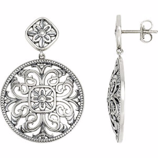 85300:108:P Filigree Design Earrings