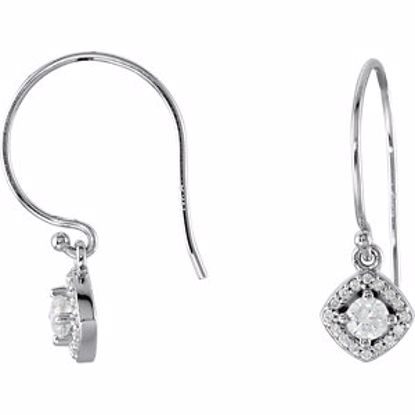 69709:100:P 14kt White 3/8 CTW Diamond Earrings