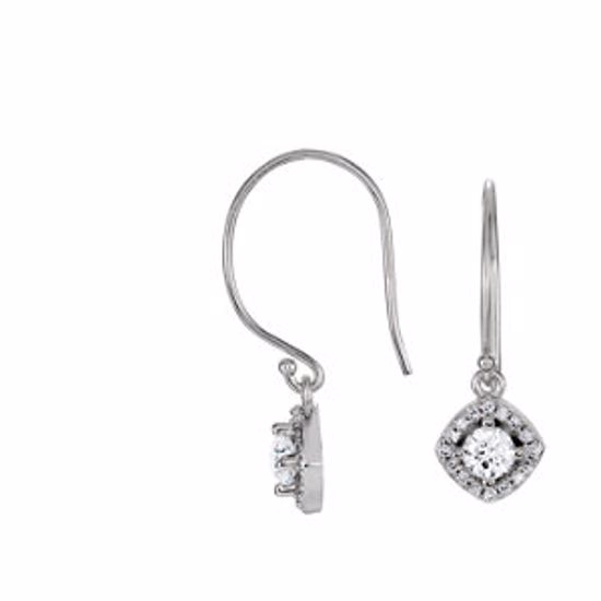 69709:102:P 14kt White 3/4 CTW Diamond Earrings