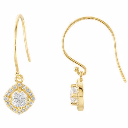 69709:108:P 14kt Yellow 3/4 CTW Diamond Earrings