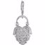 85385:100:P Sterling Silver Vintage-Inspired Heart Design Charm