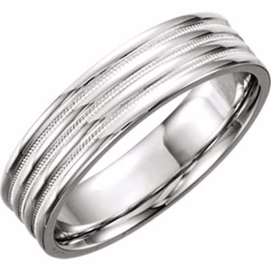 50191:235941:P Platinum 6mm Grooved Band 9mm