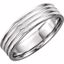 50191:235941:P Platinum 6mm Grooved Band 9mm