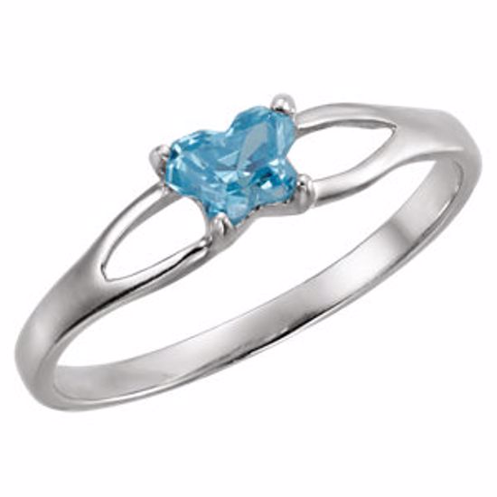 19395:1710:P Sterling Silver Bfly® December CZ Birthstone Ring