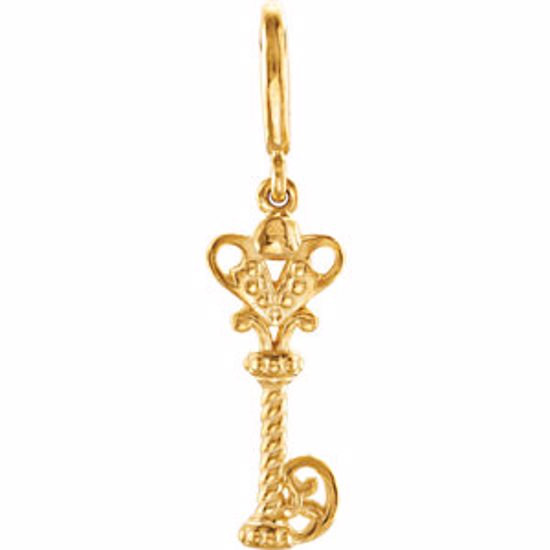 85382:101:P 14kt Yellow Vintage-Inspired Key Charm 