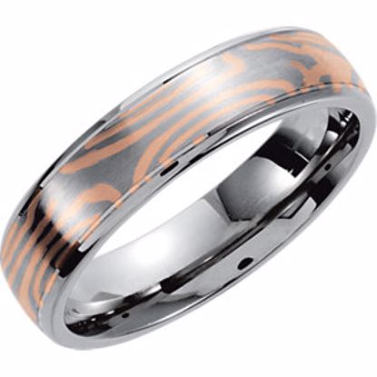 69570:701:P 14kt White & 14kt Rose Design Band Size 9