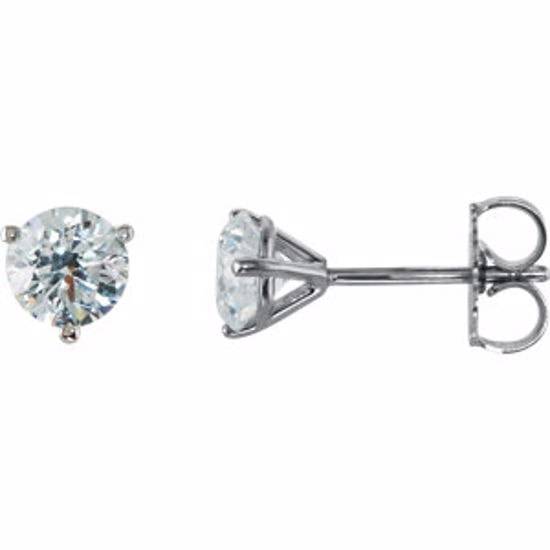 66233:60017:P 14kt White 1 CTW Diamond Stud Earrings