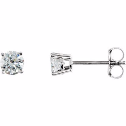 1874:60006:P 14kt White 1/2 CTW Diamond Earrings