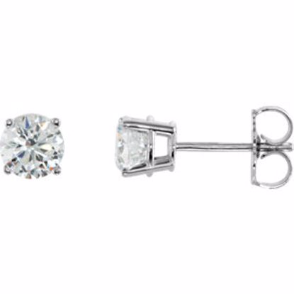 1874:60010:P 14kt White 1 CTW Diamond Earrings