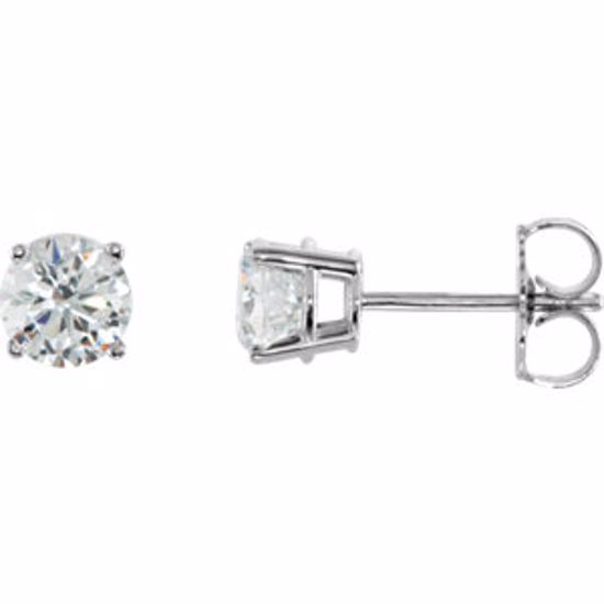 1874:60010:P 14kt White 1 CTW Diamond Earrings