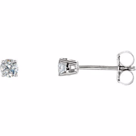 1874:60000:P 14kt White 1/5 CTW Diamond Earrings