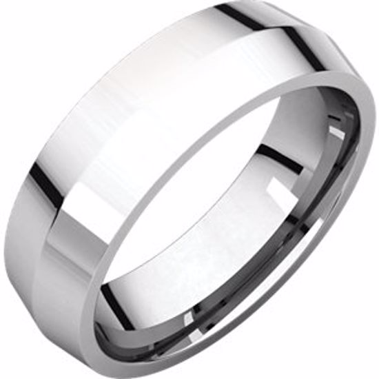 KER10:133118:P Sterling Silver 6mm Knife Edge Comfort Fit Band