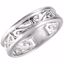 69781:203:P Sterling Silver Matte Finish Scroll Band Size 8