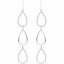 85412:100:P Sterling Silver 78x13.5mm Beaded Open Silhouette Dangle Earrings 