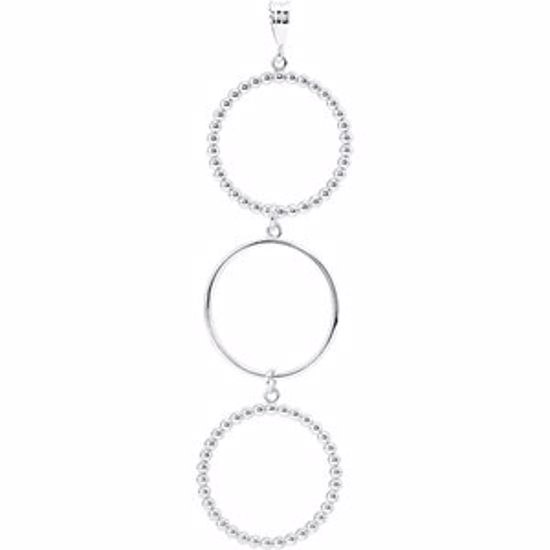 85417:100:P Triple Circle Shaped Dangle Pendant