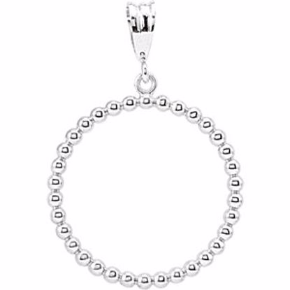 85419:100:P Beaded Circle Silhouette Pendant