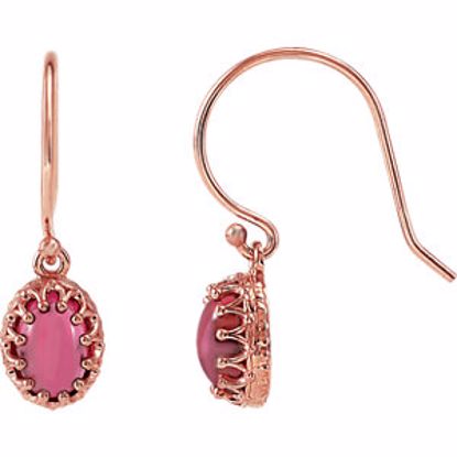 69784:125:P 14kt Rose Pink Tourmaline Earrings