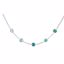 69697:600040:P Sterling Silver Aquamarine, Blue Topaz, Turquoise, Chrysoprase & Green Onyx 16" Necklace with Box