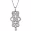 85324:108:P 14kt White Granulated Design 18" Necklace