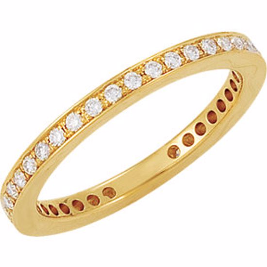 62318:329368:P 18kt Yellow 3/8 CTW Diamond Eternity Band Size 7
