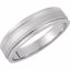 5629:101:P 10kt White 6mm Tapered Band 