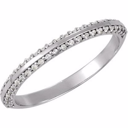 68742:121814:P 18kt White 1/4 CTW Diamond Band