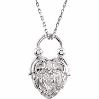 85328:105:P Vintage-Style Heart Necklace or Pendant