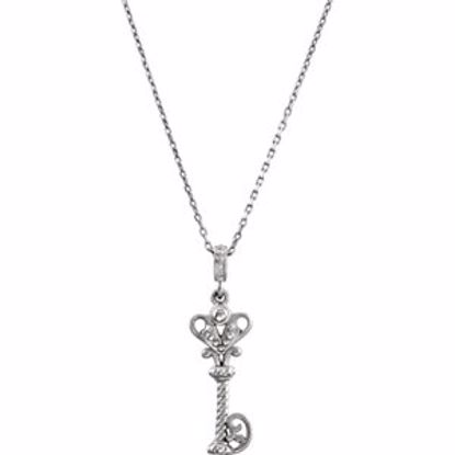 85380:104:P Sterling Silver Key 18" Necklace